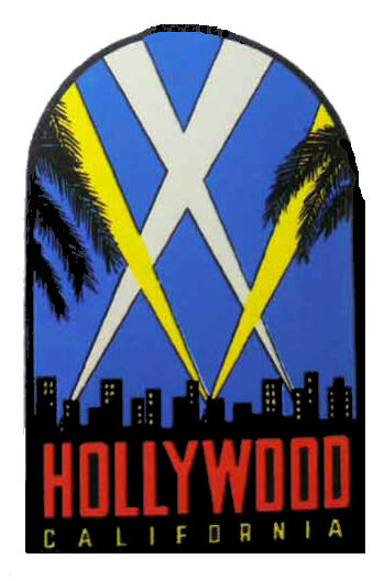 (image for) California (5) Hollywood Lights Vintage Vacation Stickers
